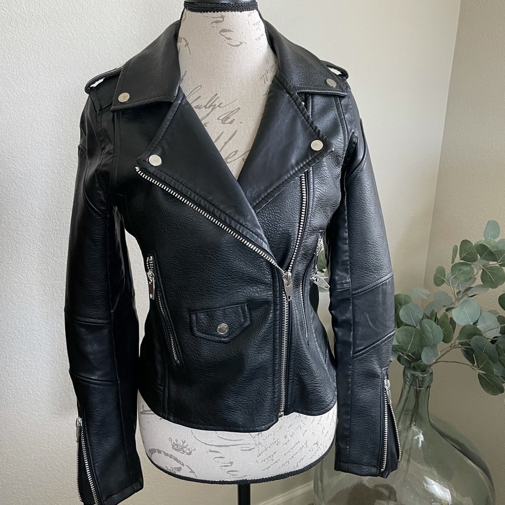 BLANKNYC Leather (vegan) Moto Jacket Small